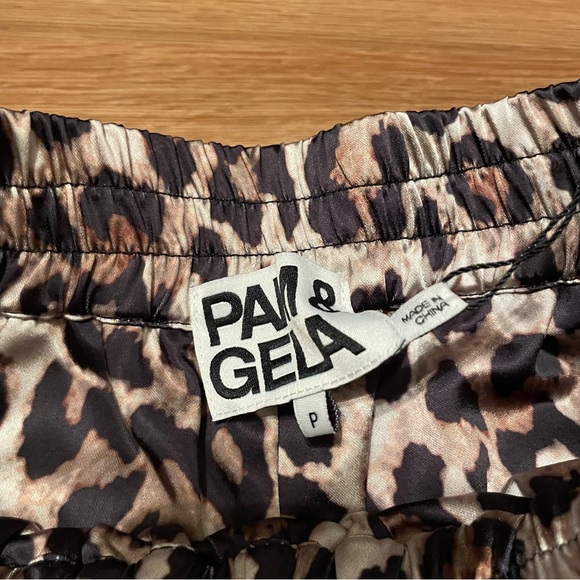 Pam & Gela Dolphin Leopard Print Track Shorts - Picture 4 of 8